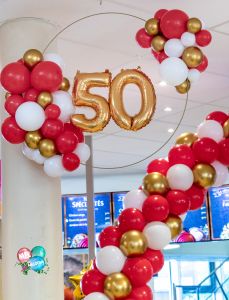 Décoration ballons pour l'anniversaire de Flunch à Chambéry en Rhône Alpes