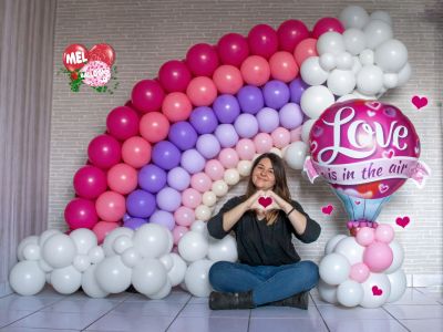Arc en Ciel en ballons pour la Saint Valentin à Chambéry
